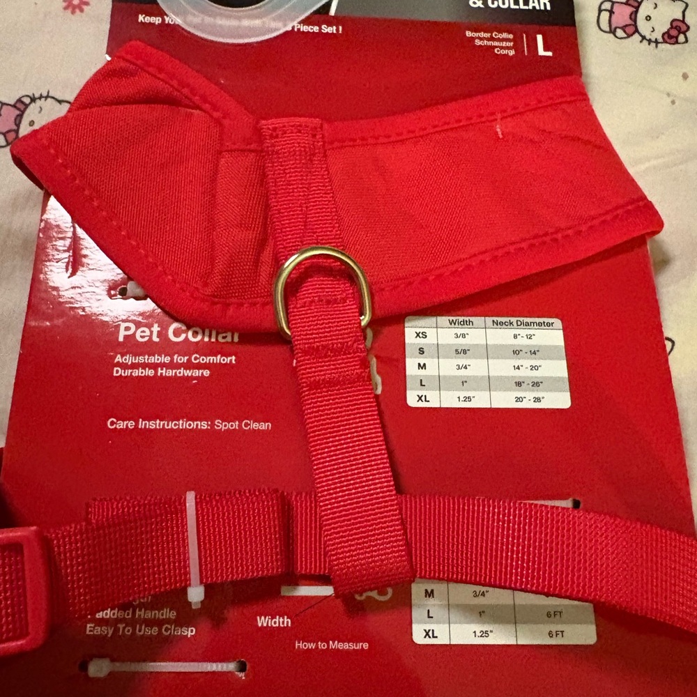 Coleman Red Pet Harness collar and leash size large - Picture 2 of 5